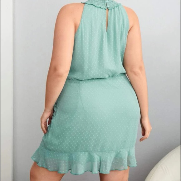 SHEIN - Mint Green Halter Dress - Picture 2 of 12